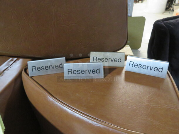 Stainless Steel RESERVED Table Sign. 4XBID