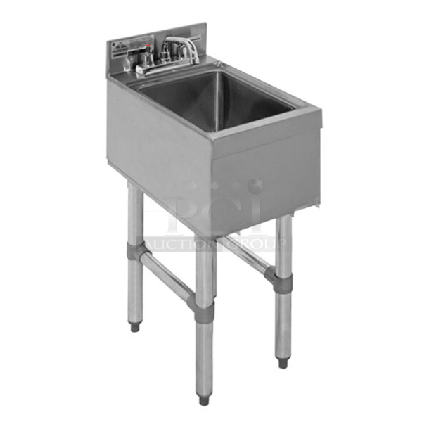 BRAND NEW SCRATCH AND DENT! Advance Tabco CR-HS-12 Stainless Steel Underbar Hand Sink with Deck Mount Faucet - 12" x 21"