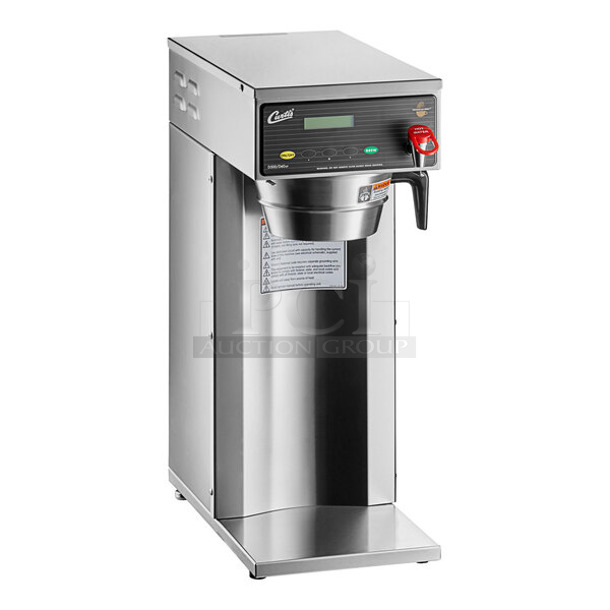 BRAND NEW SCRATCH AND DENT! Curtis 945D5GT12 Stainless Steel Countertop Automatic Airpot Coffee Brewer with Digital Controls, Hot Water Dispenser and Metal Brew Basket. 120 Volts, 1 Phase