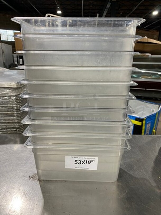 Cambro Clear Poly 1/3x6" Food Containers! 10x Your Bid!