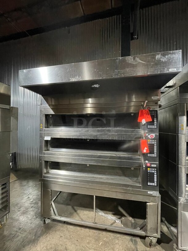 AMAZING! Miwe Commercial Electric Condo Triple Deck Oven! All Stainless Steel! On Casters! 208V! Model: CO31408 SN: 702515! - Item #1145748