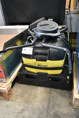 BRAND NEW SCRATCH AND DENT! 2024 Tornado BR 16/3 99406 16" Corded Walk Behind Cylindrical Floor Scrubber - 3 Gallon. 120 Volts, 1 Phase. 