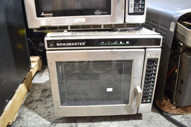 2018 Menumaster MRC30S2 Stainless Steel Commercial Countertop Microwave Oven. 208/240 Volts, 1 Phase.  