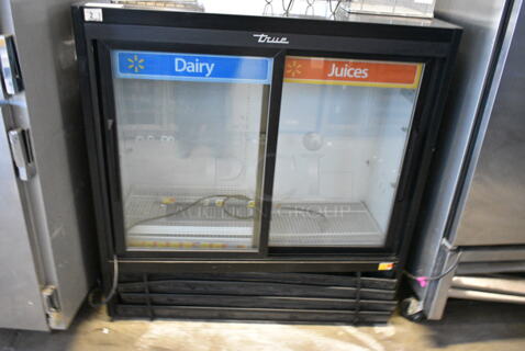 2017 True GDM-41SL-48-HC-LD Metal Commercial 2 Door Reach In Cooler Merchandiser. 115 Volts, 1 Phase. 