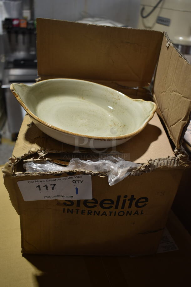 Box of 6 BRAND NEW! Steelite Ceramic Plates w/ Handles