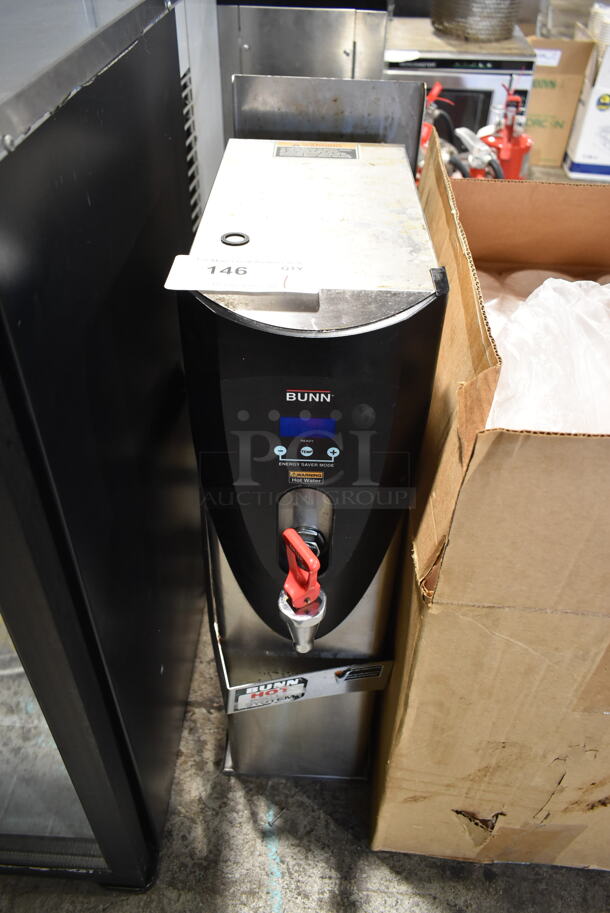 2014 Bunn H5X Stainless Steel Commercial Countertop Hot Water Dispenser w/ Wall Mount Shelf. 208 Volts, 1 Phase. 