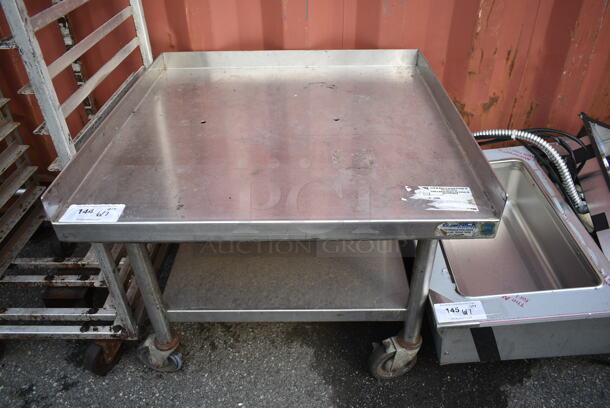 Stainless Steel Commercial Equipment Stand w/ Under Shelf on Commercial Casters. - Item #1116977