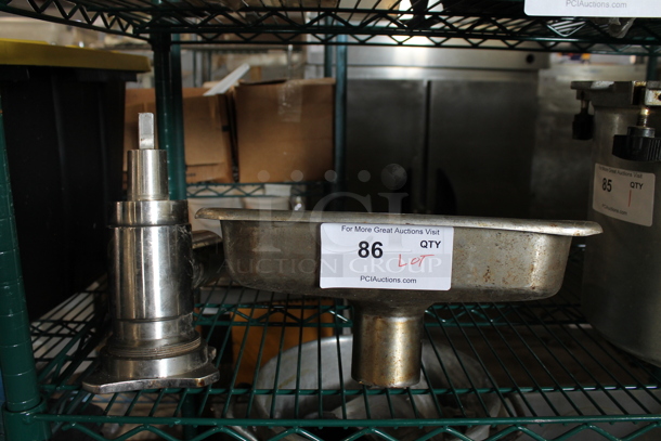 Stainless Steel Commercial Meat Grinder w/ Tray.