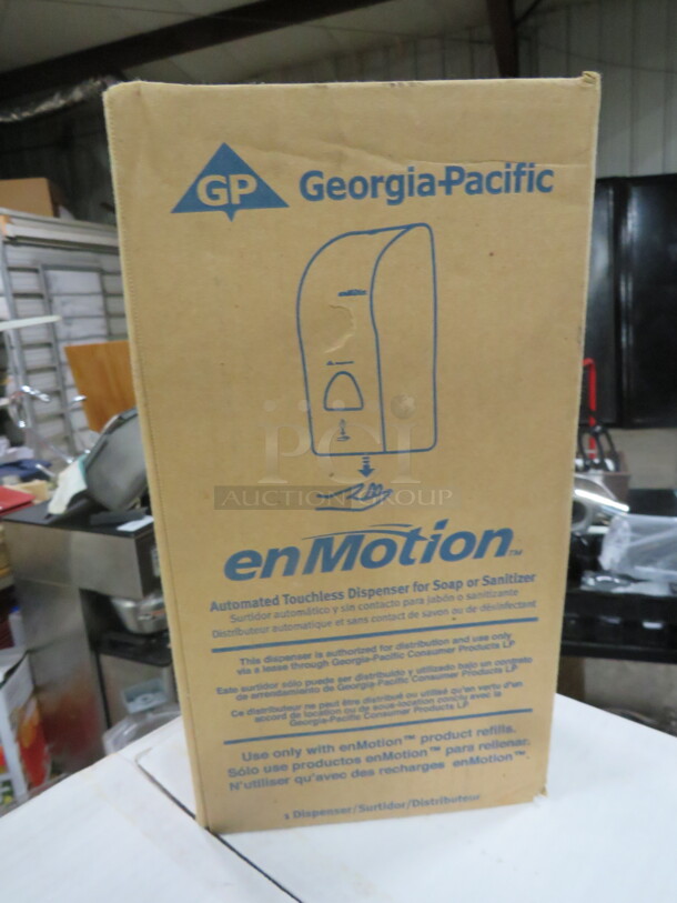 One Georgia Pacific Automatic Hands Free En Motion Soap Dispenser. 