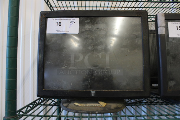 2 Elo 15" POS System Monitors. 100-240 Volts, 1 Phase. 2 Times Your Bid!