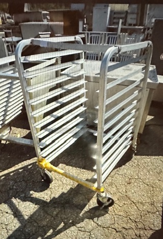 One Aluminum Speed Rack On Casters. 20X26X36. Need A Little TLC. 