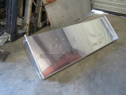 One Stainless Steel Wall Mount Shelf. 36X12X12