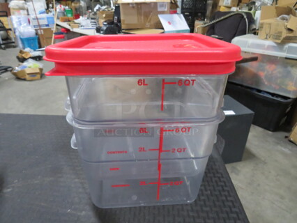 6 Quart Food Storage Container With Lid. 2XBID