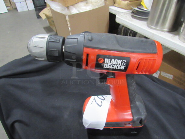 One Black And Decker Drill.