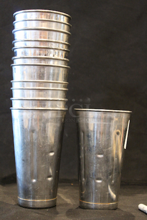 11 TriMark Malt Cups, 30oz., Stainless Steel, Deluxe Mirror Finish, Fits Hamilton Beach Mixers/Blenders, 4" Top Dia., 6-3/4" high.
11x Your Bid