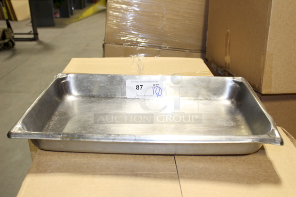 AMAZING! Stainless Steel Full Size Hotel Pans, 2-1/2" Deep. 10x Your Bid