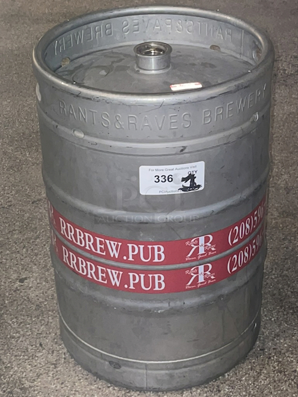 AWESOME! Stainless Steel Sankey Full Size Keg, 1/2 Barrel/15.5 Gallon. 1/2 Barrel Keg = 15.5 Gallons = 124 pints = 165 12oz bottles - (Full Size Keg)