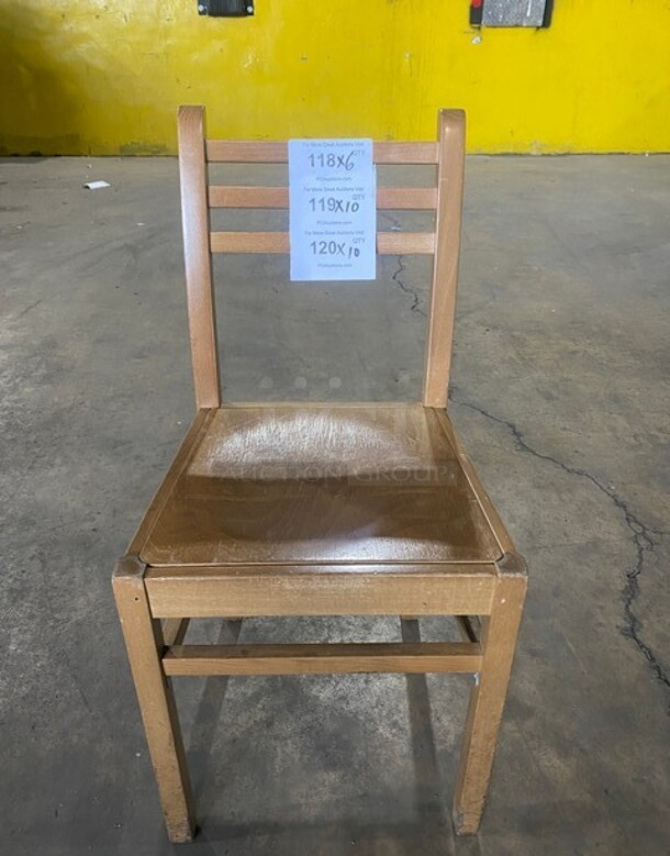 Wooden Dining Height Chairs! 6x Your Bid
