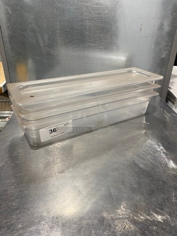 Rubbermaid Clear Poly Food Pan! 2/4x4"! 3x Your Bid!