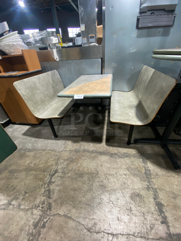 Subway Dual Sided Chair Booth! With Black Metal Base! 2x Your Bid!