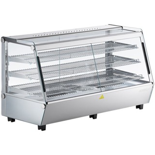 BRAND NEW SCRATCH & DENT! ServIt HDM-48 48" Self / Full Service 3 Shelf Countertop Heated Display Case with Sliding Doors - 120V, 1800W