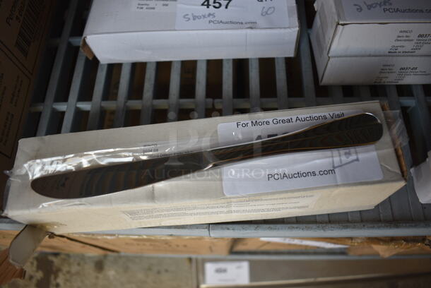 12 BRAND NEW IN BOX! Winco 0034-08 Stainless Steel Stanford Dinner Knives. 9". 12 Times Your Bid!
