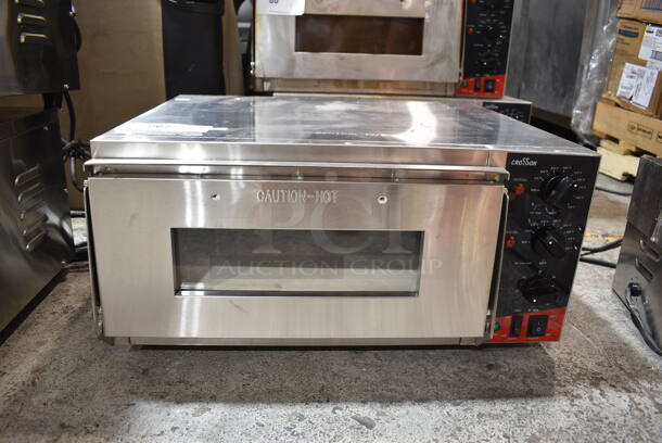 2024 Crosson CPO-160 Stainless Steel Commercial Countertop Electric Powered Pizza Oven w/ Cooking Stone. 120 Volts, 1 Phase. Tested and Working! - Item #1127335