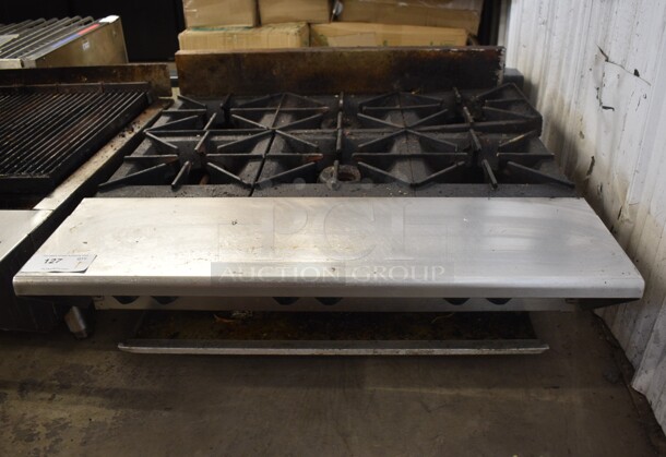 Vulcan VHP636 Stainless Steel Commercial Countertop Natural Gas Powered 6 Burner Range. 