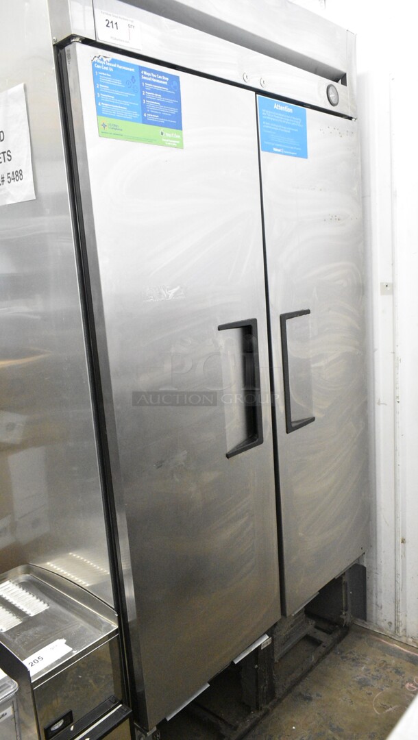 2017 True T-35 Stainless Steel Commercial 2 Door Reach In Cooler. 115 Volts, 1 Phase. - Item #1146215