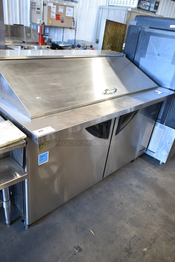 Turbo Air TST-60SD-24 Stainless Steel Commercial Sandwich Salad Prep Table Bain Marie Mega Top on Commercial Casters. 115 Volts, 1 Phase. Tested and Powers On But Does Not Get Cold - Item #1117938