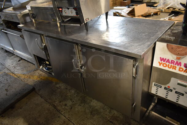 Stainless Steel Commercial 3 Door Work Top Cooler. Tested and Working!