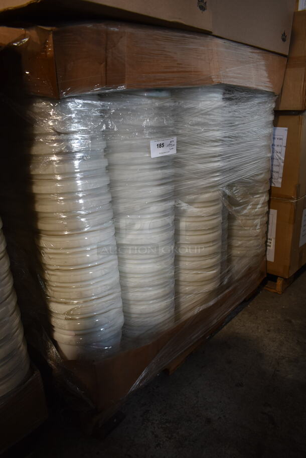 PALLET LOT of Approximately 200 White Poly Buckets. 