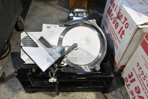 Globe Metal Commercial Countertop Meat Slicer. 115 Volts, 1 Phase. 