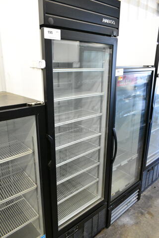 2019 Habco SE18 Metal Commercial Single Door Reach In Cooler Merchandiser w/ Poly Coated Racks. 115 Volts, 1 Phase. 