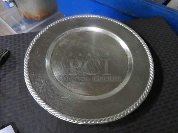 13 Inch Silver Charger Plates. 7XBID