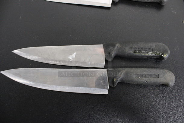 2 Sharpened Stainless Steel Chef Knives. Includes 13", 14". 2 Times Your Bid!