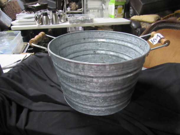 One 14X9 Galvanized Bucket