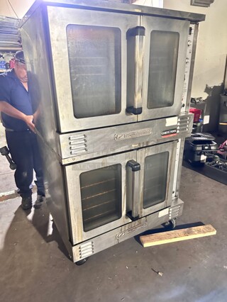 Late Model Southbend K-12 Platinum Standard Depth Double Deck Gas Convection Oven Tested and Working