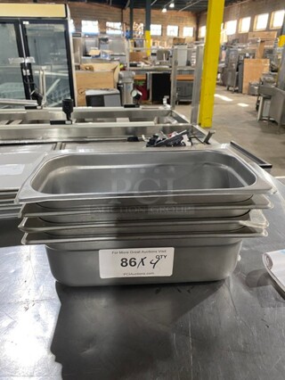 Winco Commercial 1/3 Drop In Pan! All Stainless Steel! Model SPJL304! 4 X Your Bid!