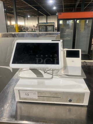 Clover POS Monitor System! With Clover Receipt Printer/Credit Card Reader! With Metal Cash Drawer! Model C500!