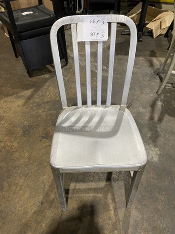 Nice Alluminum Dinning Chairs! 3 X Your Bid! 