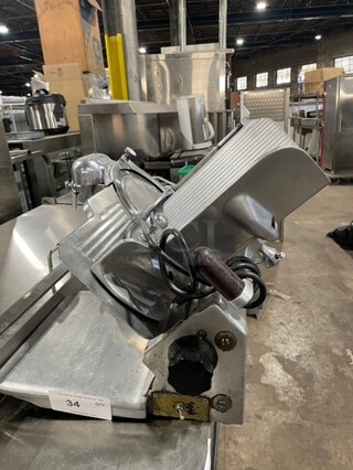 All Stainless Steel! Globe Commercial Countertop Deli Meat Slicer!