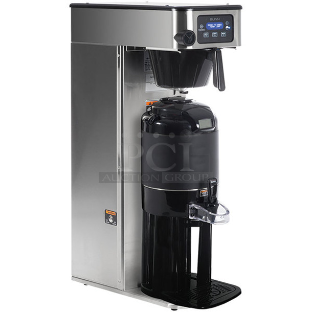 BRAND NEW SCRATCH AND DENT! 2023 Bunn ICB-DV Stainless Steel Commercial Countertop Iced Tea Machine w/ Poly Brew Basket. Does Not Come w/ Satellite Server. 120 Volts, 1 Phase. 