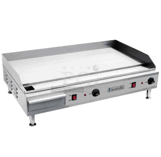 IN ORIGINAL BOX! Eurodib SFE04910-240 Stainless Steel Commercial Flat Top Griddle. 240 Volts.