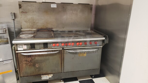 63" Electric Range, 2 Standard Ovens, 2 French Plates and 36" Griddle. 3 PH Not Tested (Location 1)