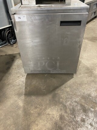 Delfield Commercial Refrigerated Single Door Lowboy/Worktop Cooler! All Stainless Steel! With Poly Coated Rack! 115V! Model: 406CA-DHL-DD1 SN: 0710152002091!