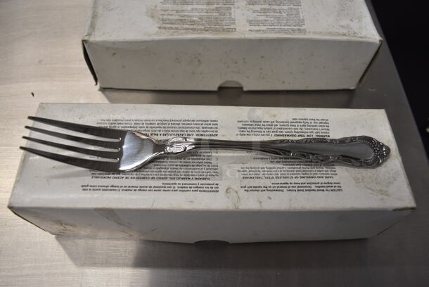 72 BRAND NEW IN BOX! Patrician Stainless Steel Forks. 7.5". 72 Times Your Bid!