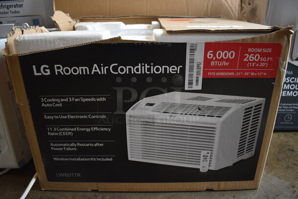 BRASND NEW IN BOX! LG :W6017R Window Mount Air Conditioner. 115 Volts, 1 Phase. 19x17x12 