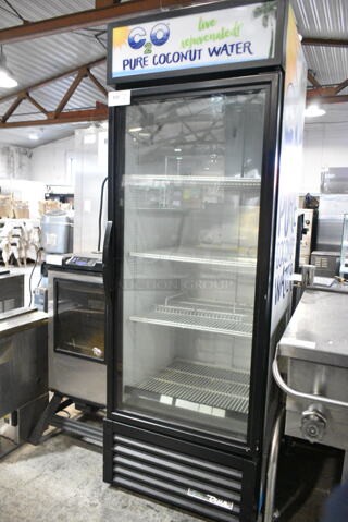 2017 True GDM-23-HC Metal Commercial Single Door Reach In Cooler Merchandiser. 115 Volts, 1 Phase. Tested and Working!