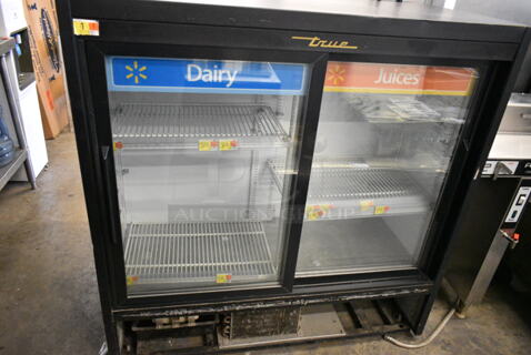 2016 True GDM-41SL-48-HC-LD Metal Commercial 2 Door Reach In Cooler Merchandiser. 115 Volts, 1 Phase. 